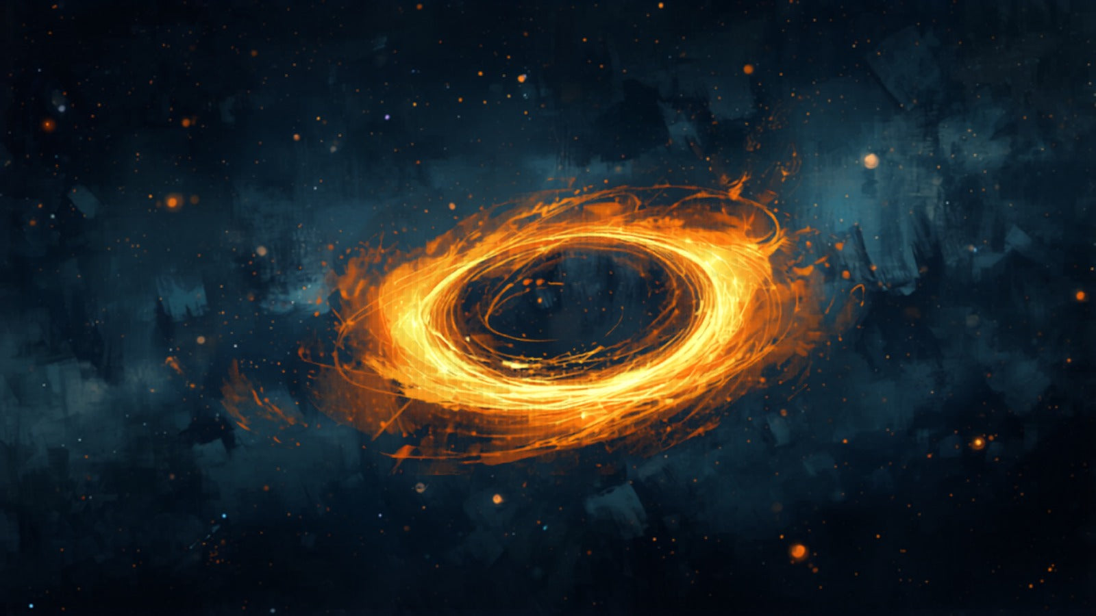 Deep golden light coiling slowly up from the dark depths of a cosmic field, intense and regenerative — Scorpio, the pelvis and the body's depths